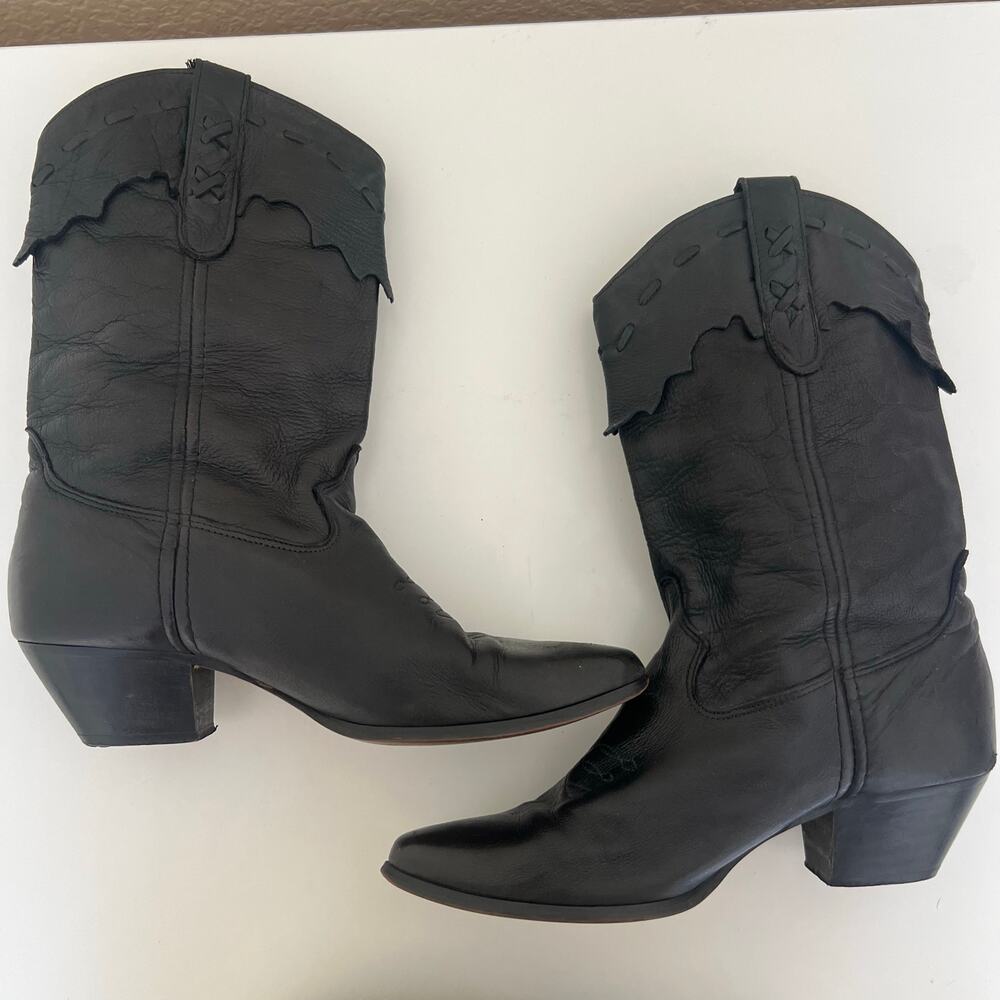 Laredo Black Western Heeled Boots - Picture 5 of 11